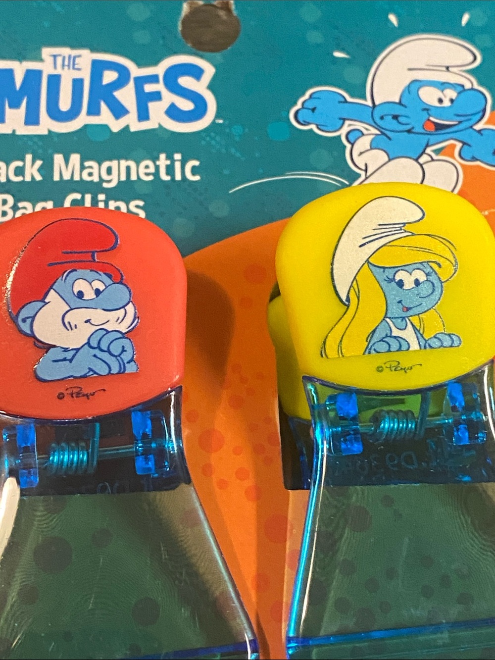 The Smurfs 2 pack Bag Clips